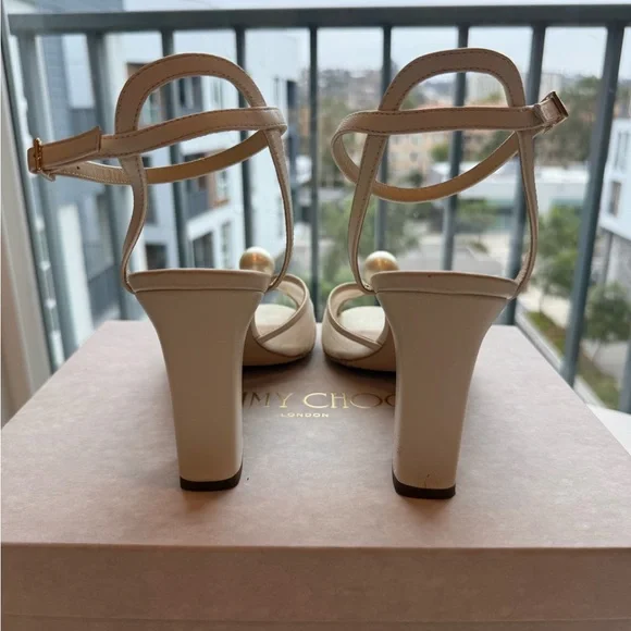 Jimmy Choo Sacaria 85mm Tulle Sandals Size 41 - Picture 5 of 7